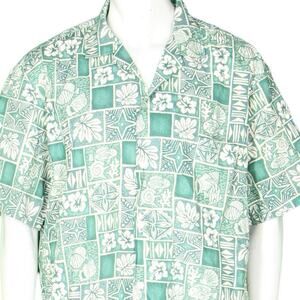 Jade Fashions Flower Floral Orchid Fish Hawaiian Aloha Tropical Camp Shirt 3XL